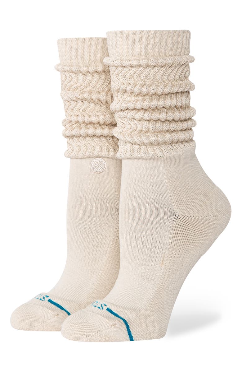 Stance Icon Slouch Crew Socks, Alternate, color, Oatmeal
