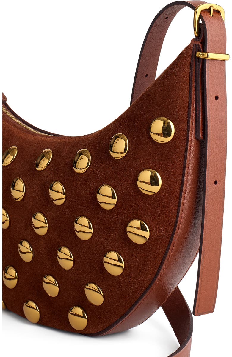 Madewell Mini Stud Essentials Crescent Leather Shoulder Bag, Alternate, color,