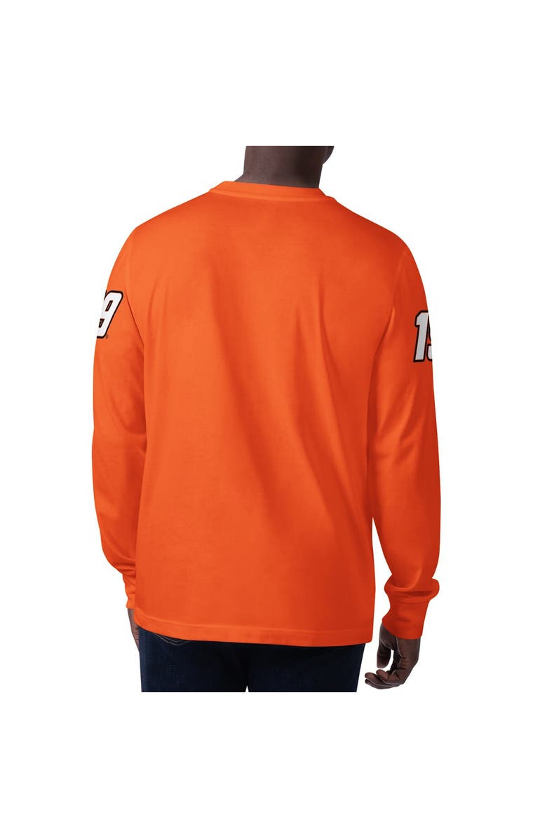 STARTER Men's Starter Orange Martin Truex Jr Clutch Hit Graphic Long Sleeve T-Shirt, Alternate, color, Orange