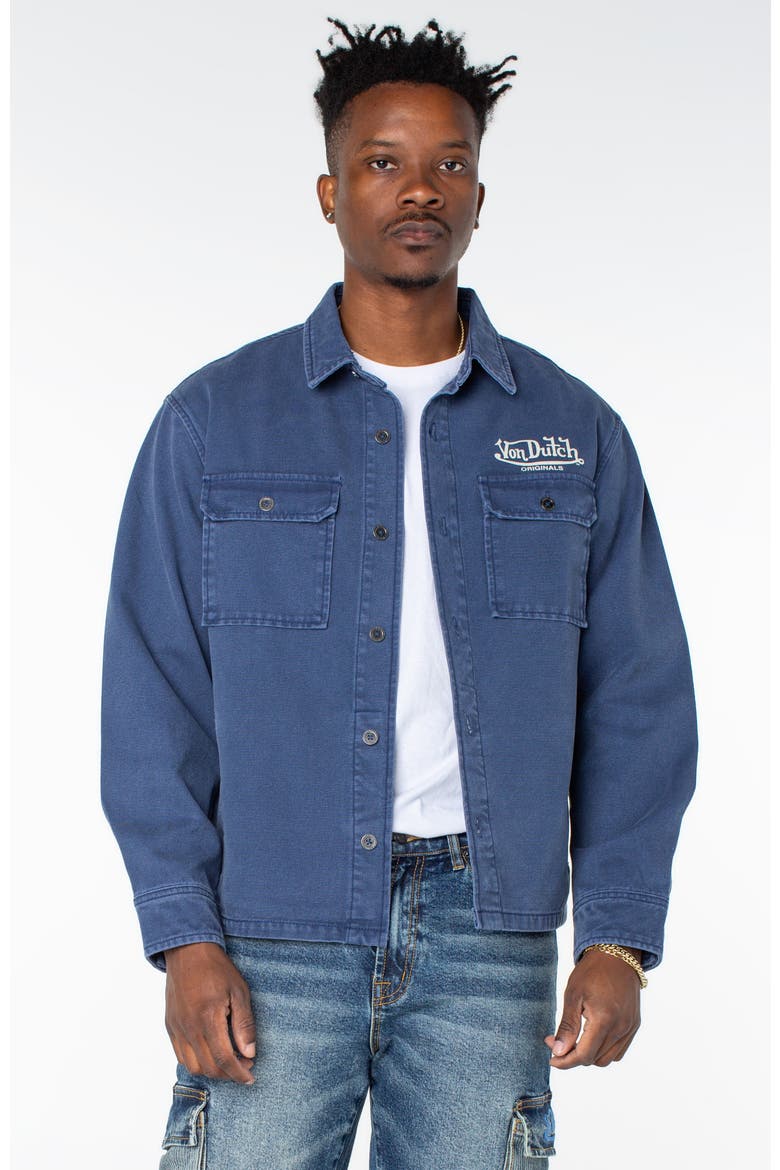 Canvas Shacket, Main, color, Navy Peony