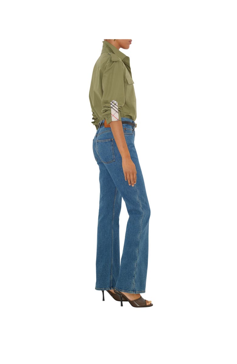 Burberry High Rise Bootcut Jeans, Alternate, color, Mid Blue