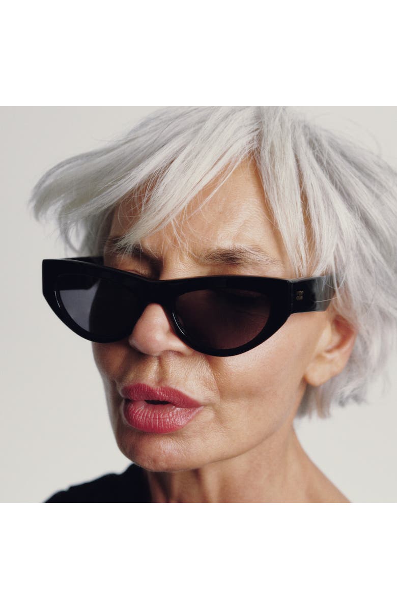 French Kiwis Eyewear Béatrice Sunglasses, Alternate, color, Black