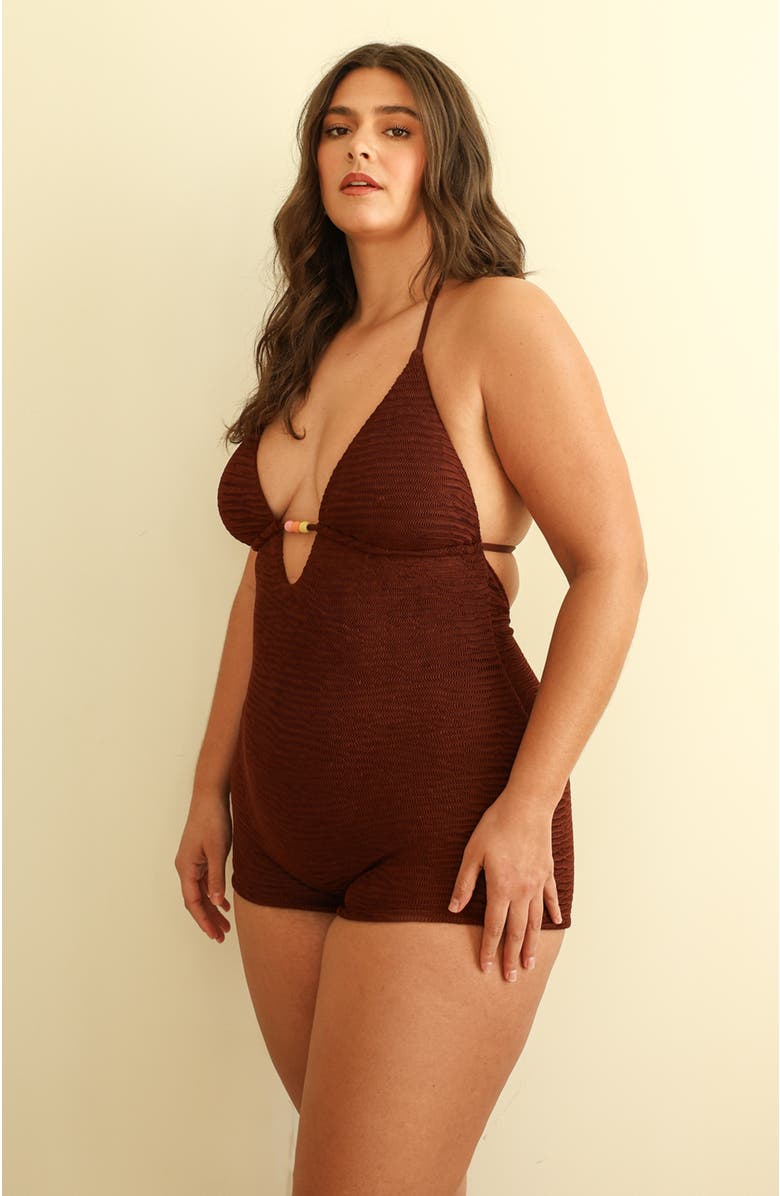 Dippin Daisys Caicos One Piece, Alternate, color, Mocha Crinkle