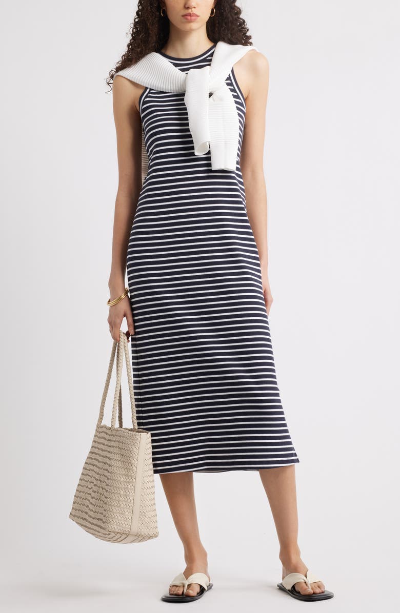 Stretch Cotton Ribbed Tank Dress