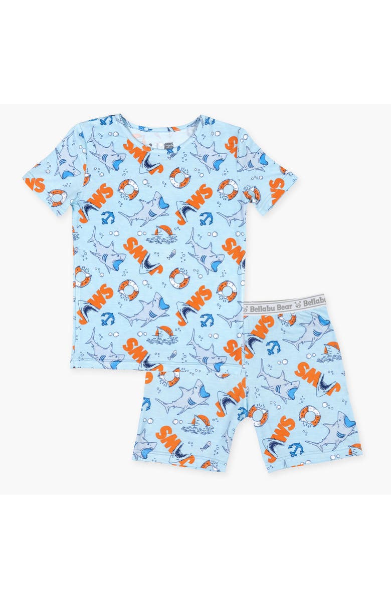 Bellabu Bear JAWS Kids 2-Piece Short Sleeve & Shorts Pajama Set, Main, color, Jaws