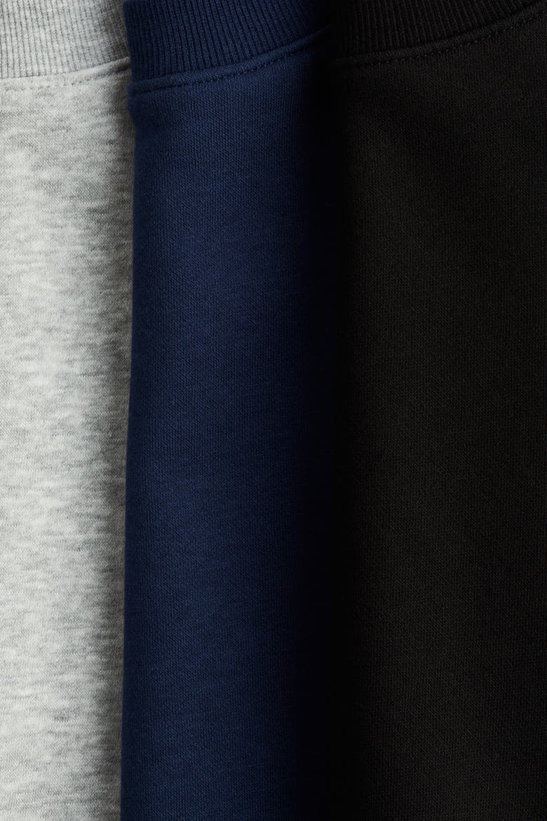 3-pack Sweatshirts, Alternate, color, Light gray melange/dark blue