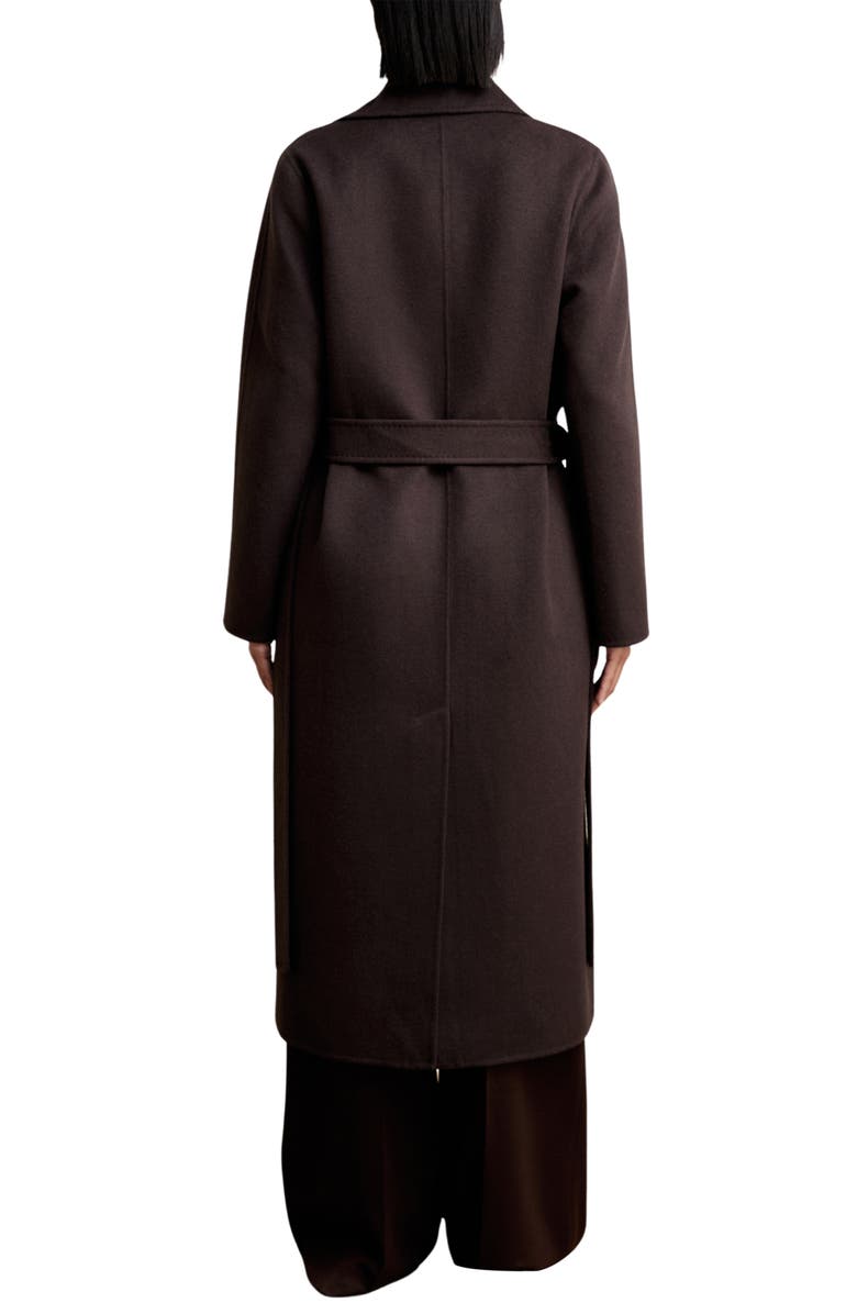 Reiss Rene Double Breasted Wool Blend Coat, Alternate, color, Aubergine