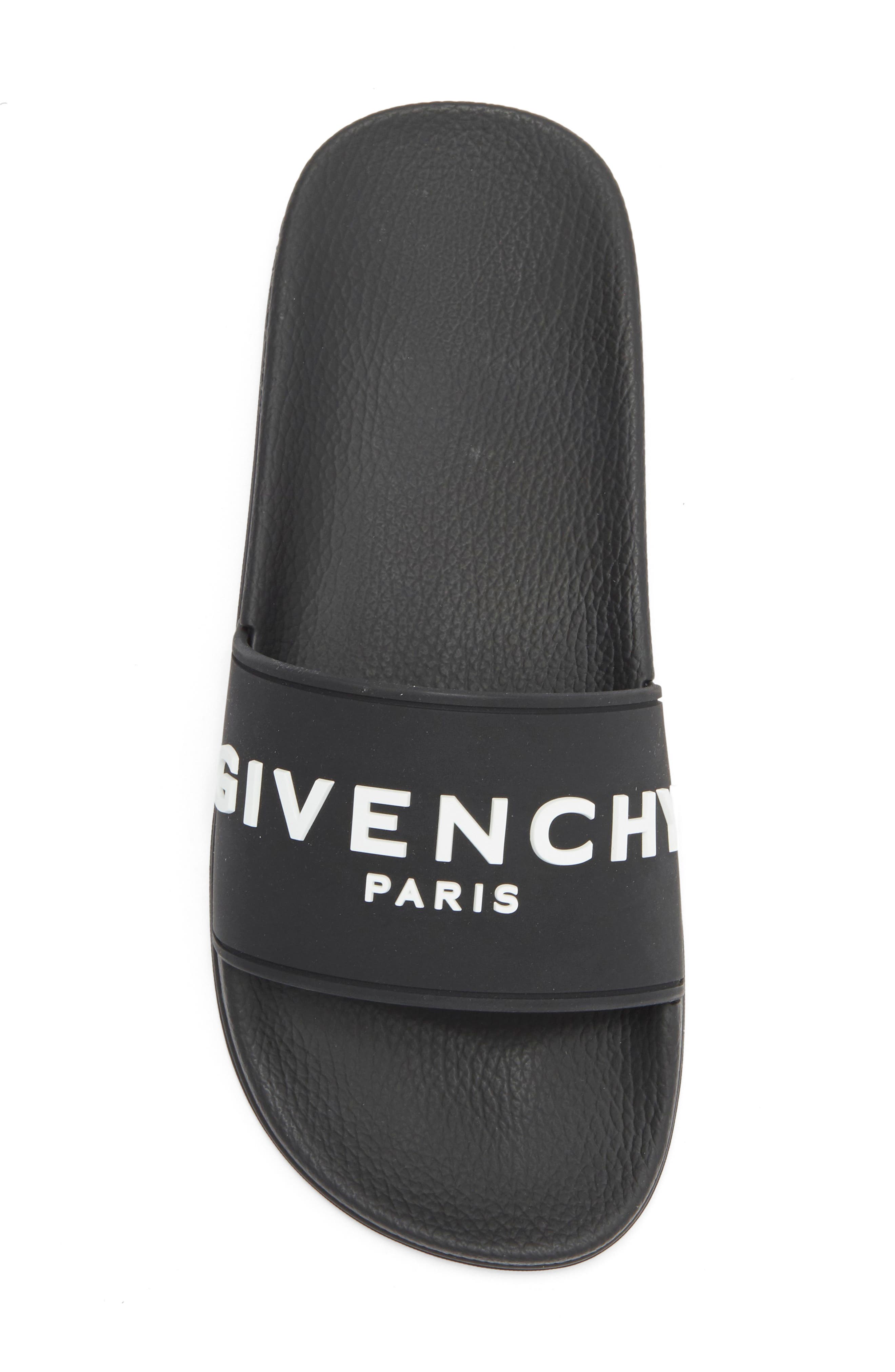 Givenchy Logo Slide Sandal, Alternate, color, Black