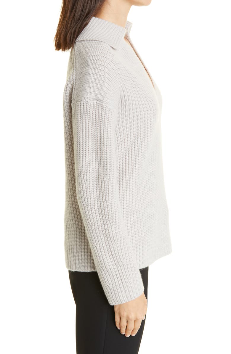 Vince Collared Wool & Cashmere Sweater, Alternate, color, 