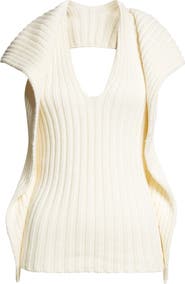 OSSOU Greer Cutout Rib Cotton Sweater