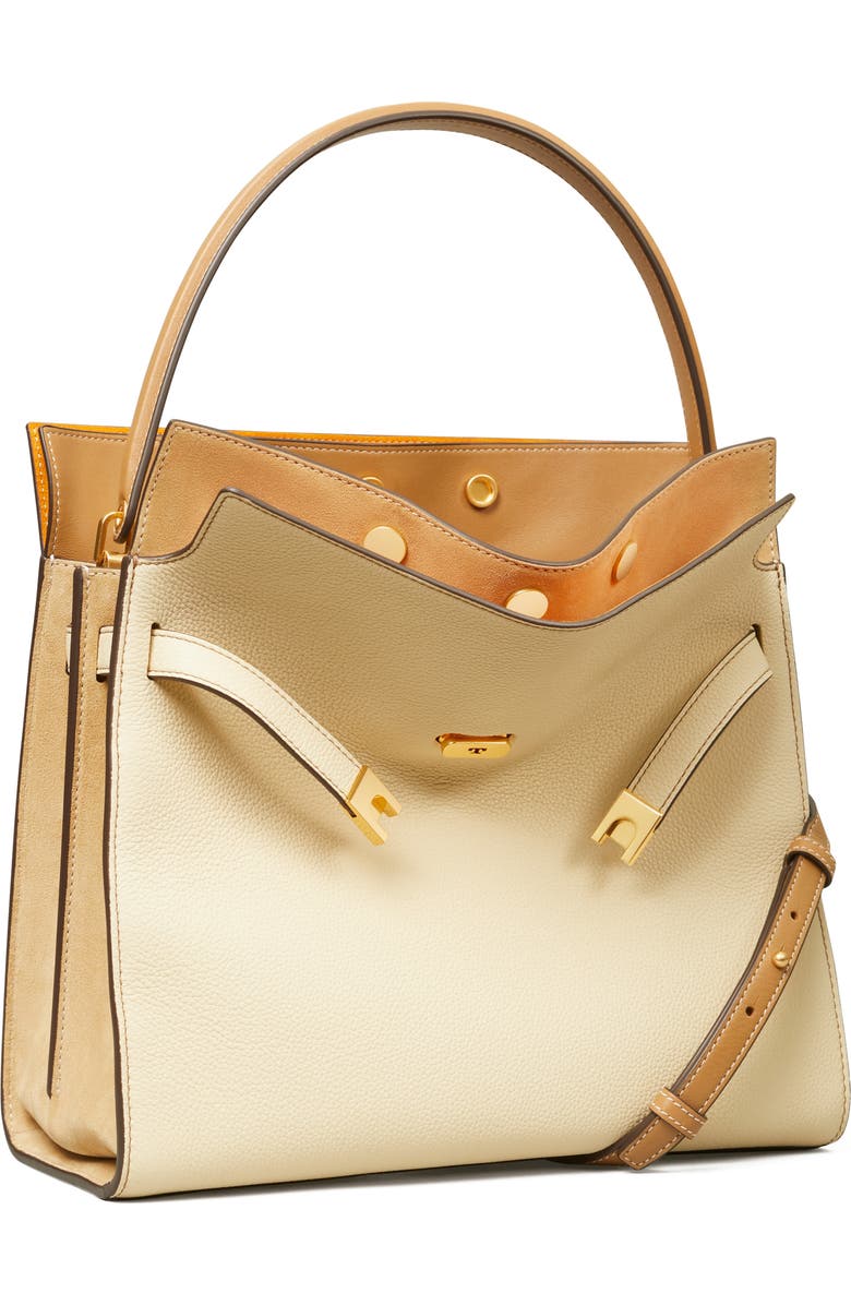 Tory Burch Lee Radziwill Leather Double Bag, Alternate, color,