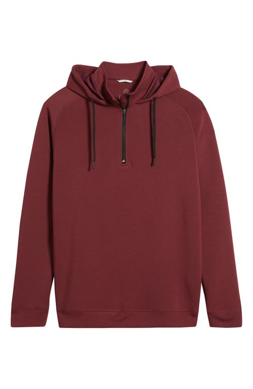 Swannies Half Zip Golf Hoodie In Burgundy