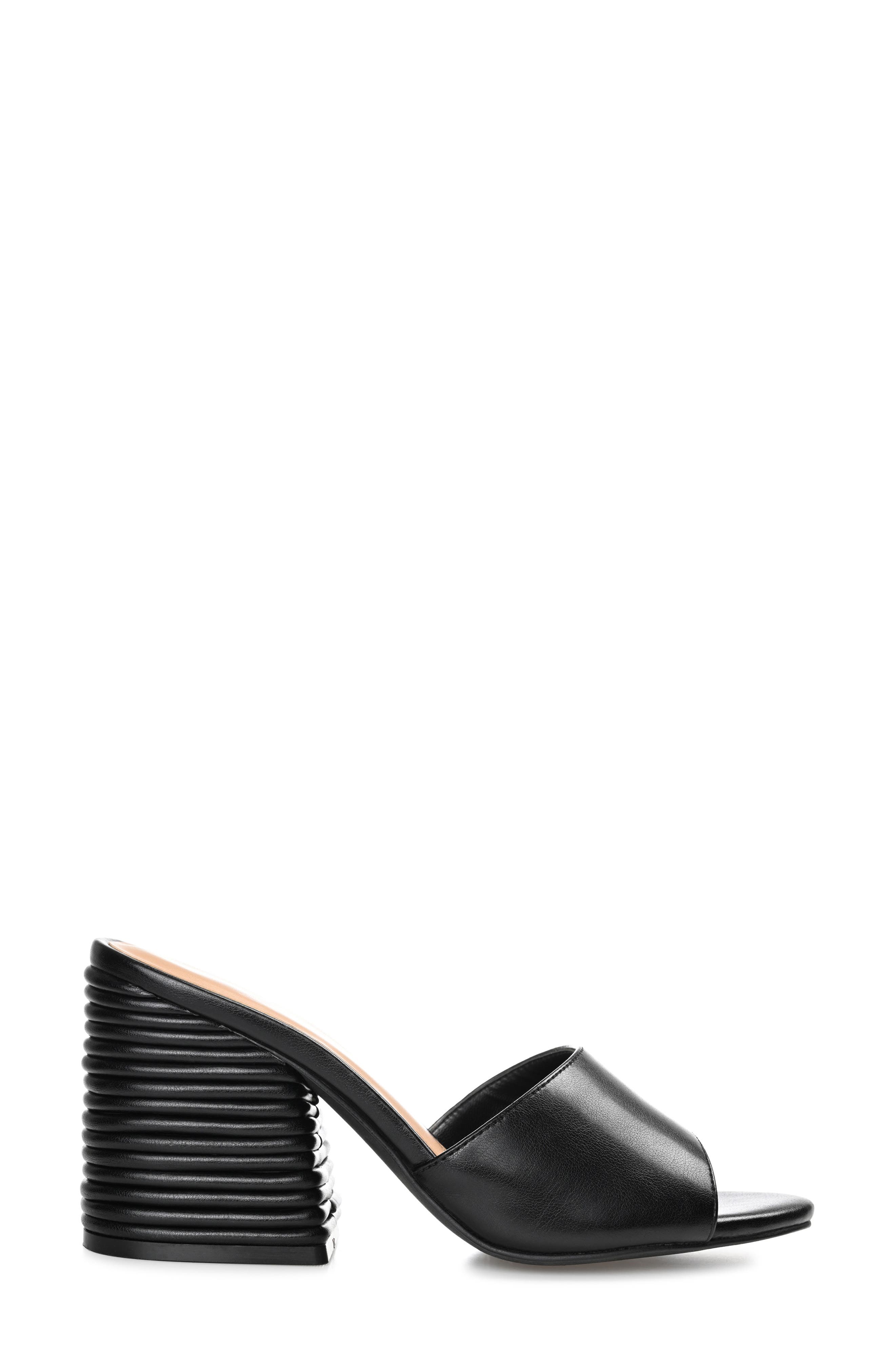 Journee Collection Leslee Peep-Toe Pump, Alternate, color, Black