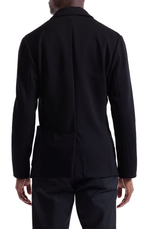 Bugatchi Soft Touch Solid Knit Blazer In Black