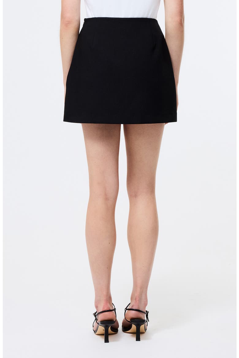 Azra Stretch Twill Miniskirt, Alternate, color, BLACK