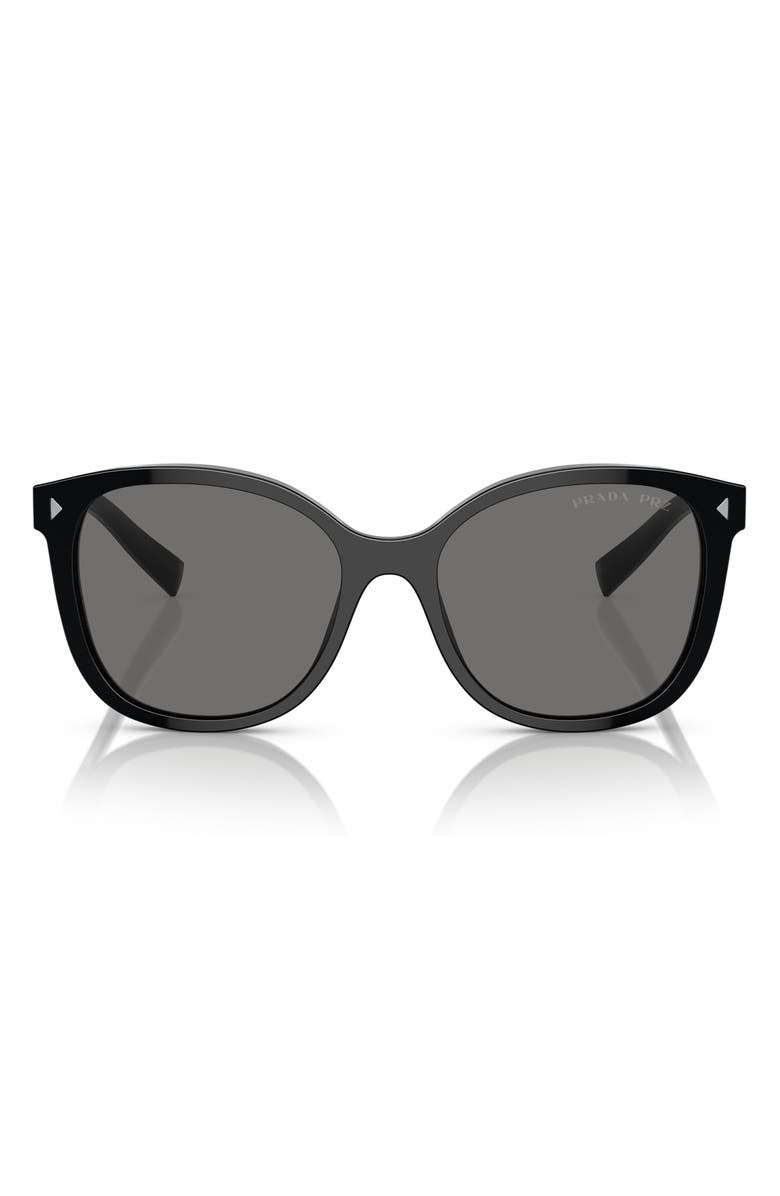 Prada 55mm Polarized Square Sunglasses, Main, color,