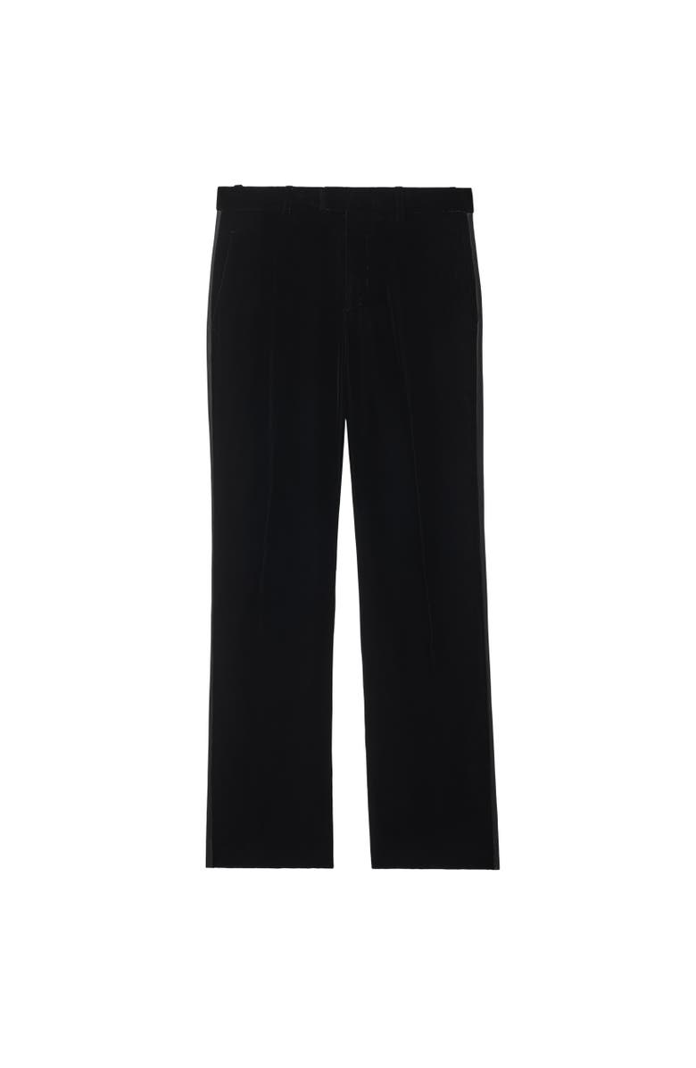 Burberry Velvet Tuxedo Trousers, Alternate, color, 