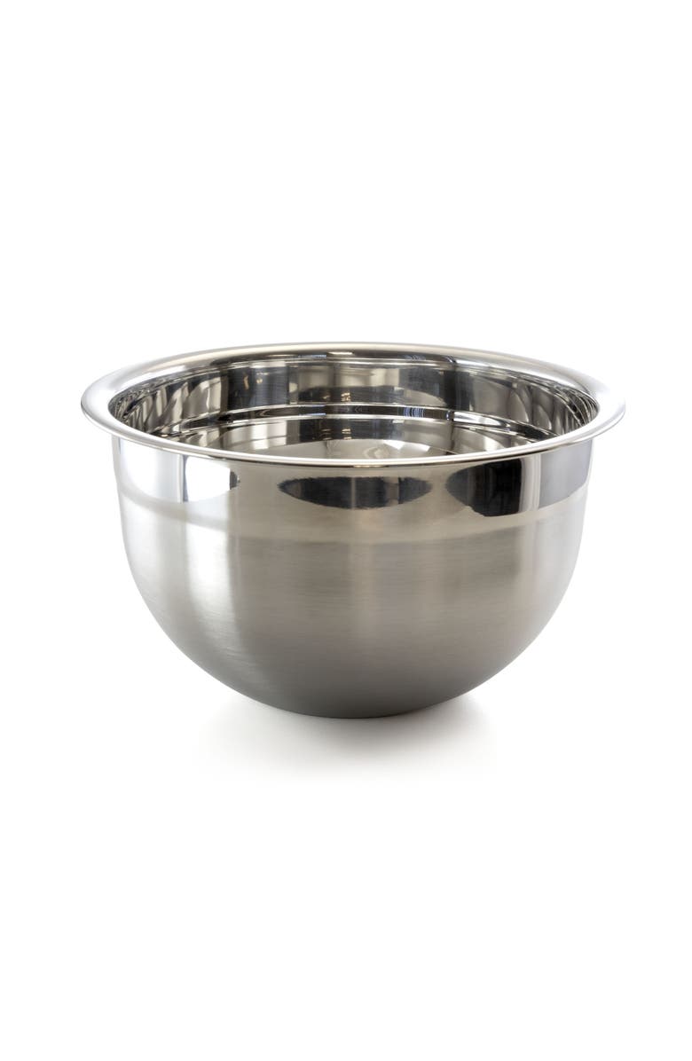 Megachef 5 Piece Multipurpose Stackable Mixing Bowl Set with Lids, Alternate, color, Silver