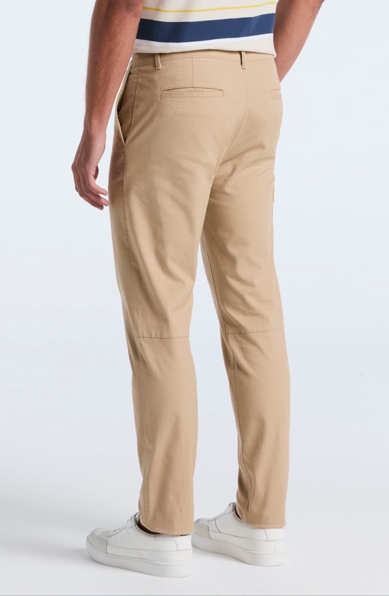 Original Penguin Stretch Cotton Blend Herringbone Straight Leg Cargo Pants, Alternate, color, Travertine