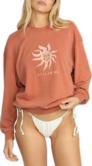 Billabong Bright Sun Kendal Embroidered Crewneck Sweatshirt