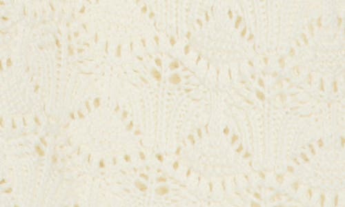 Cotton Emporium Tie Front Pointelle Sweater Vest In Ivory