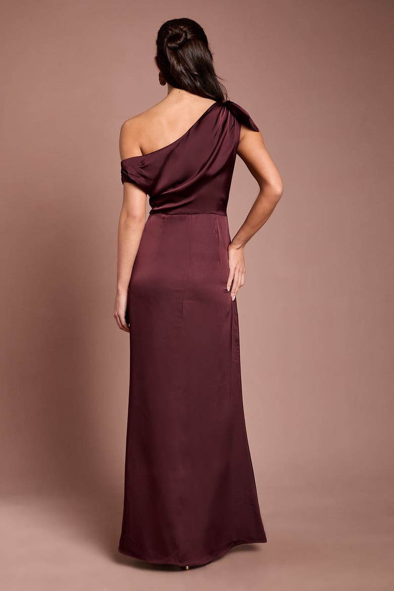Detail Bow Maxi Dress, Alternate, color, Espresso