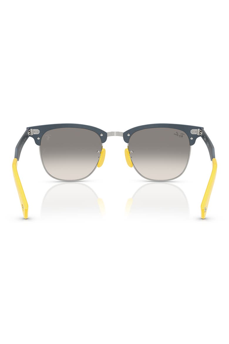 60mm Scuderia Ferrari Clubmaster Polarized Sunglasses, Alternate, color, GREY GRADIENT