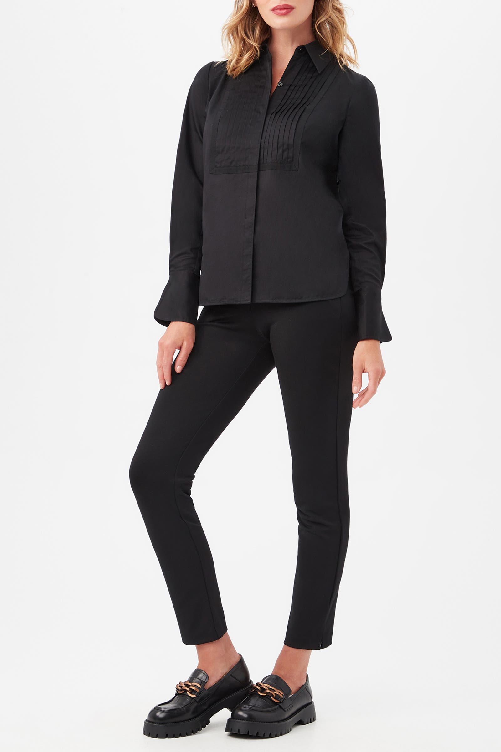 Delancey Tuxedo Button Up Top