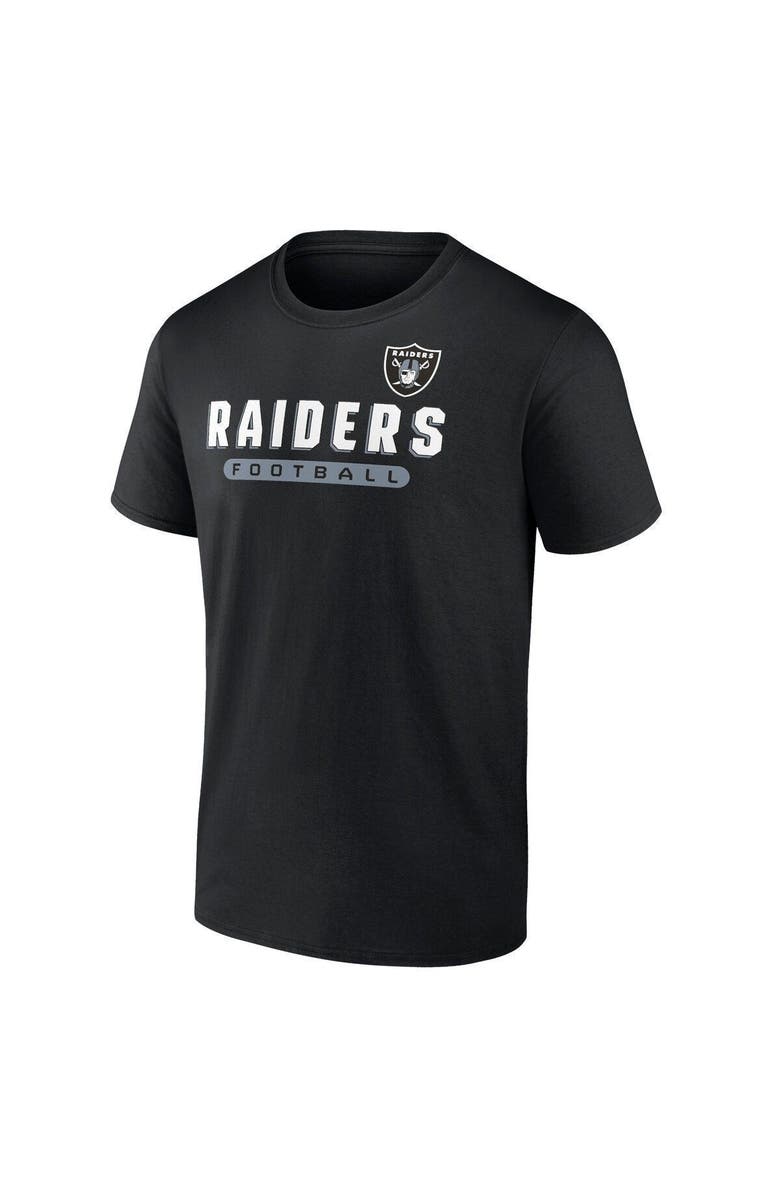 FANATICS Men's Fanatics Branded Black/Heathered Gray Las Vegas Raiders T-Shirt Combo Pack, Alternate, color, 