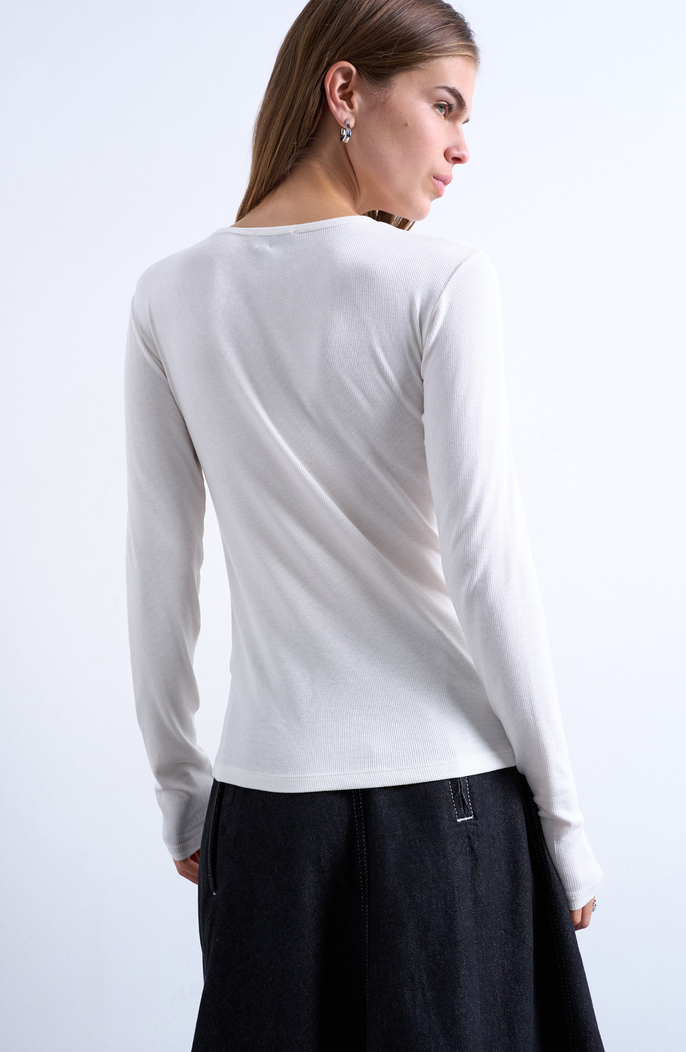Long Sleeve Rib Top - image 4