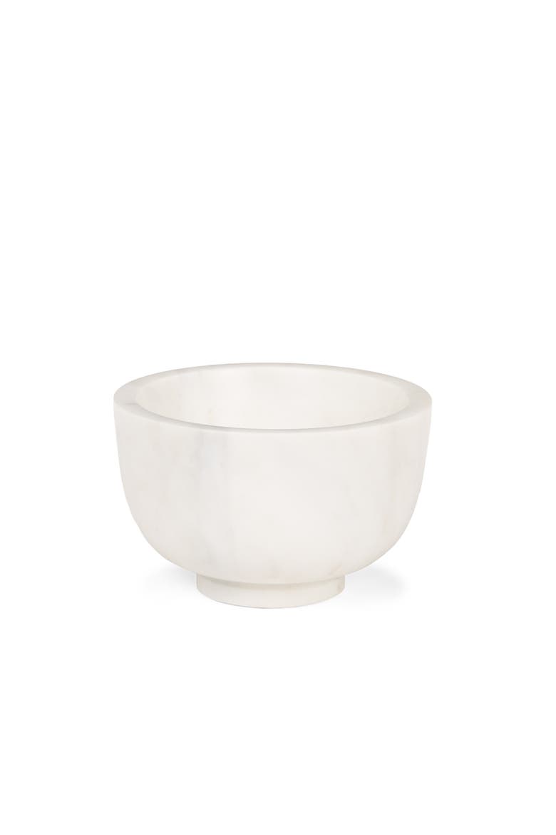 Katora Small Premium Solid Marble Bowl, Main, color, White