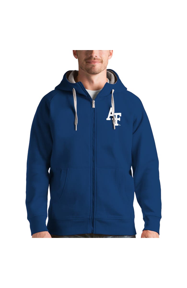 ANTIGUA Men's Antigua Royal Air Force Falcons Victory Full-Zip Hoodie, Main, color, 