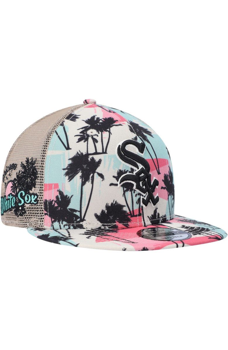 New Era Men's New Era Natural Chicago White Sox Retro Beachin' Trucker 9FIFTY Snapback Hat, Main, color, Natural