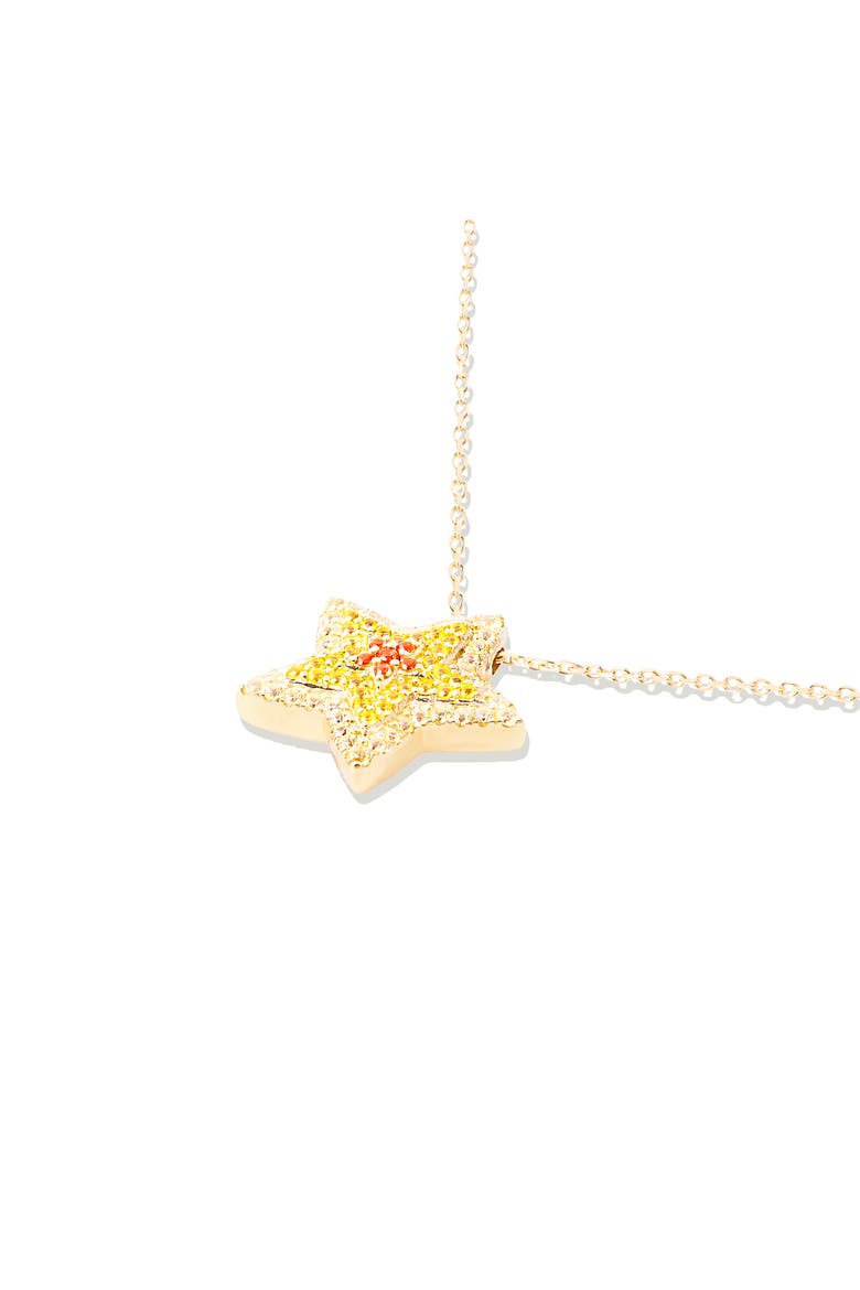 Juju Star Charm Necklace, Alternate, color, Gold