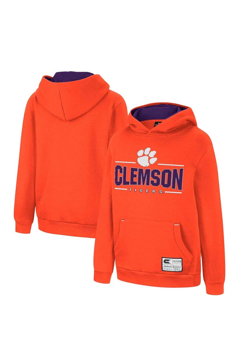 COLOSSEUM Youth Colosseum Orange Clemson Tigers Lead Guitarists Pullover Hoodie, Main, color,
