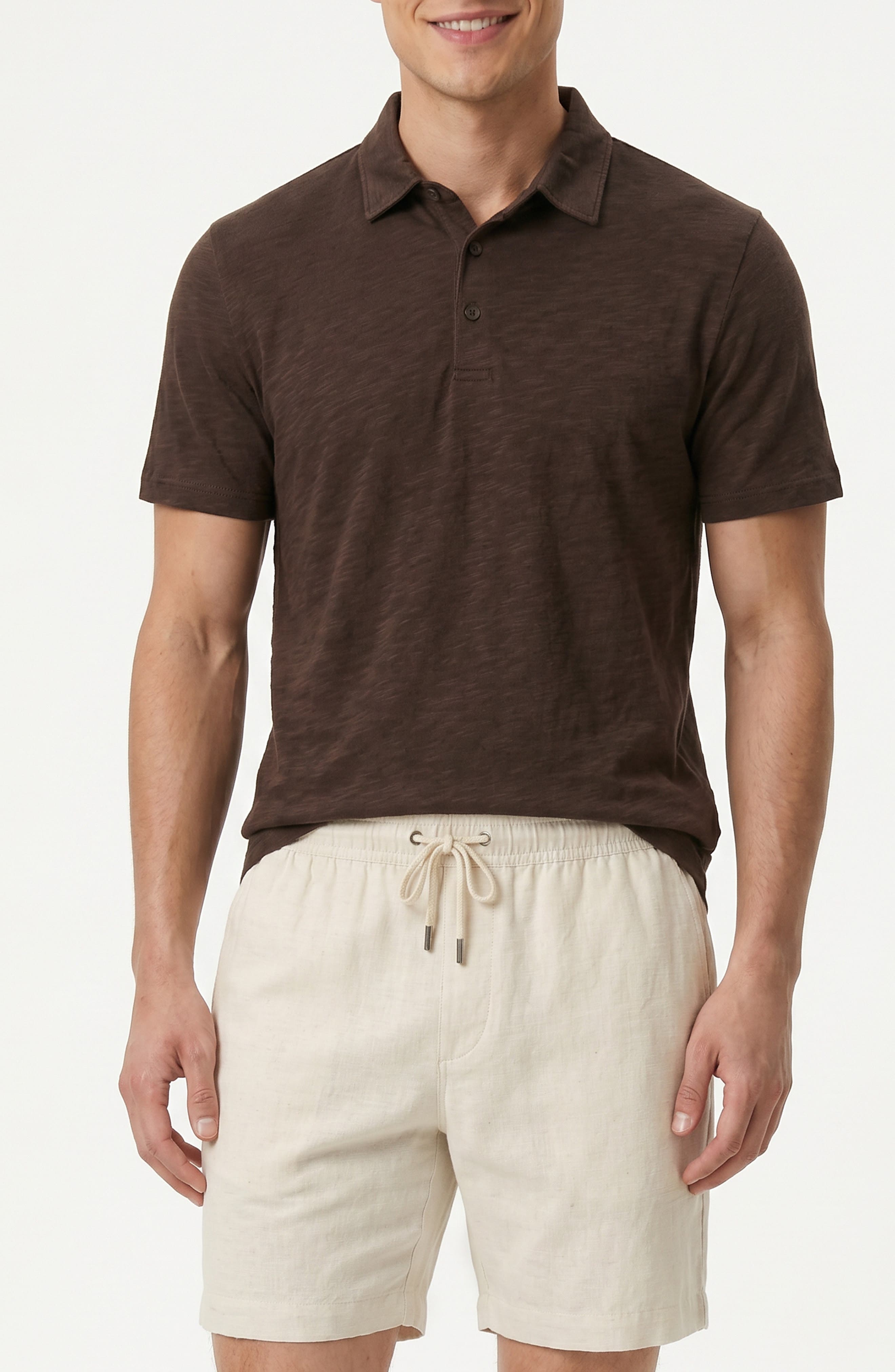 Onia Cotton Slub Knit Polo