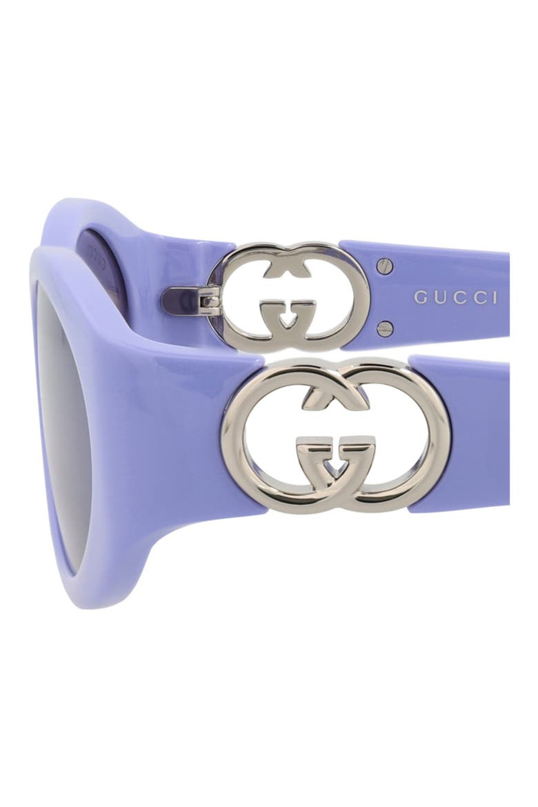 56mm Oval Sunglasses, Alternate, color, VIOLET VIOLET VIOLET