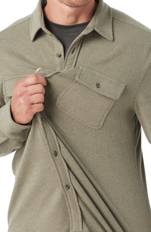 Fair Harbor Dunewood Stretch Flannel Button-up Shirt In Green