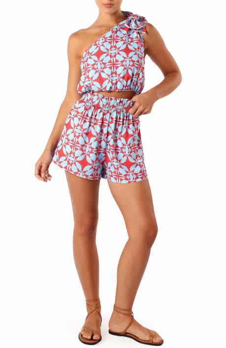 Petal & Pup Gretel One-Shoulder Crop Top & Shorts Set