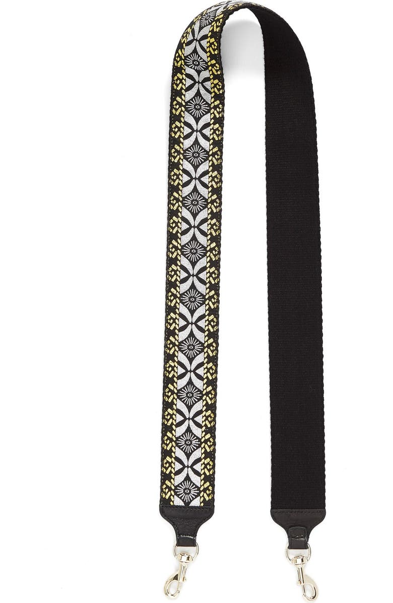 Rebecca Minkoff Embroidered Guitar Bag Strap, Main, color,