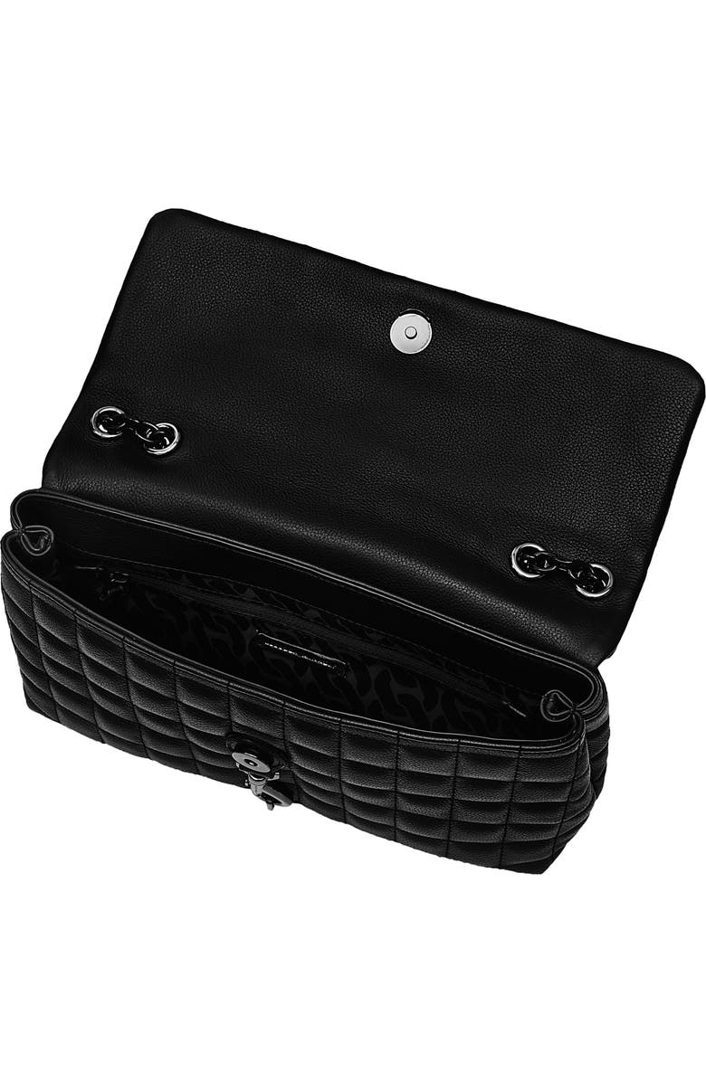 Rebecca Minkoff Medium Edie Quilted Leather Crossbody Bag, Alternate, color, Black