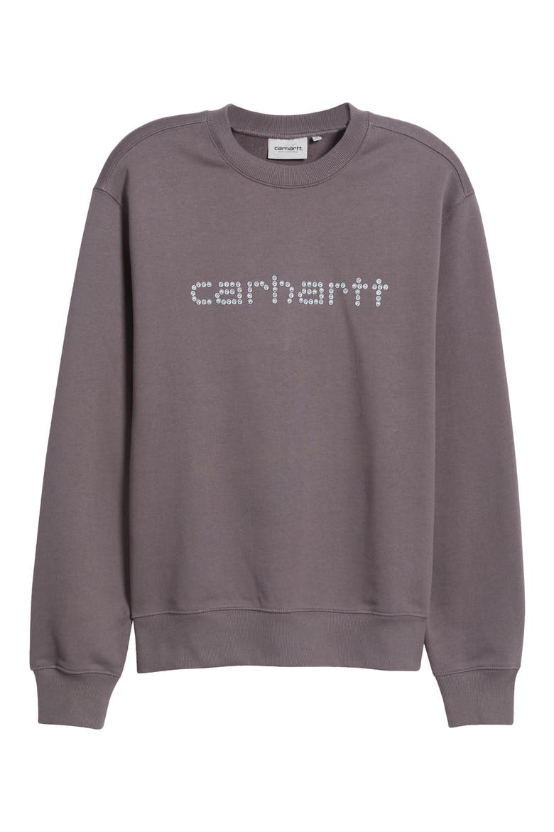 Rivet Script Cotton Sweatshirt, Alternate, color, MANTA