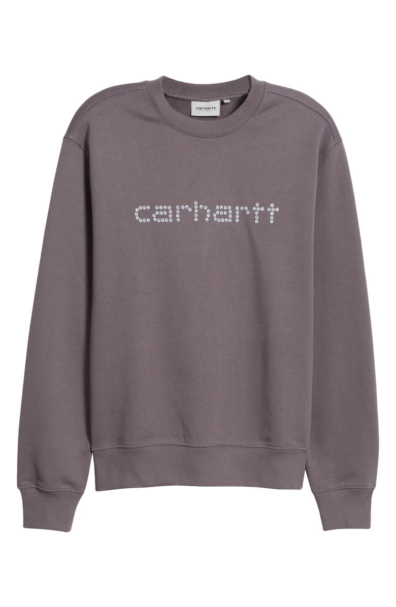 Carhartt Work In Progress Rivet Script Cotton Sweatshirt, Alternate, color,