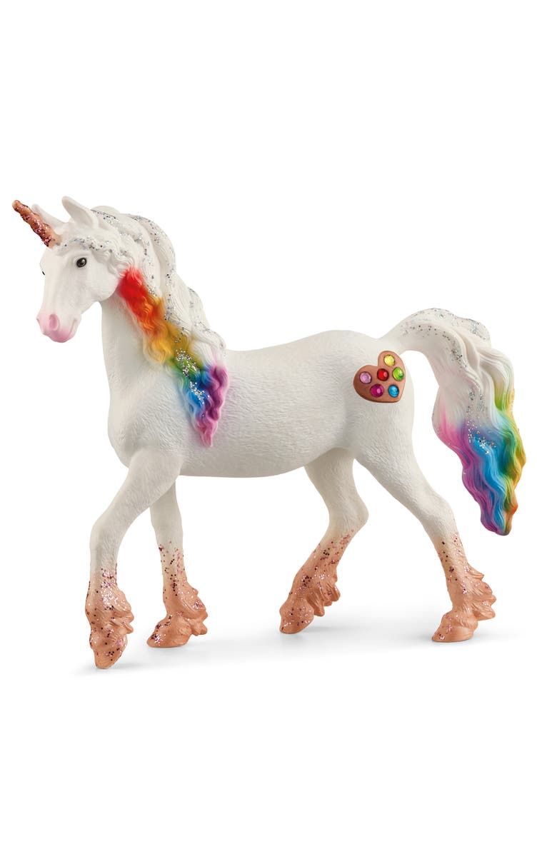 Schleich Bayala Rainbow Love Unicorn Mare, Collectible Figurine, Kids, Main, color, Multicolored