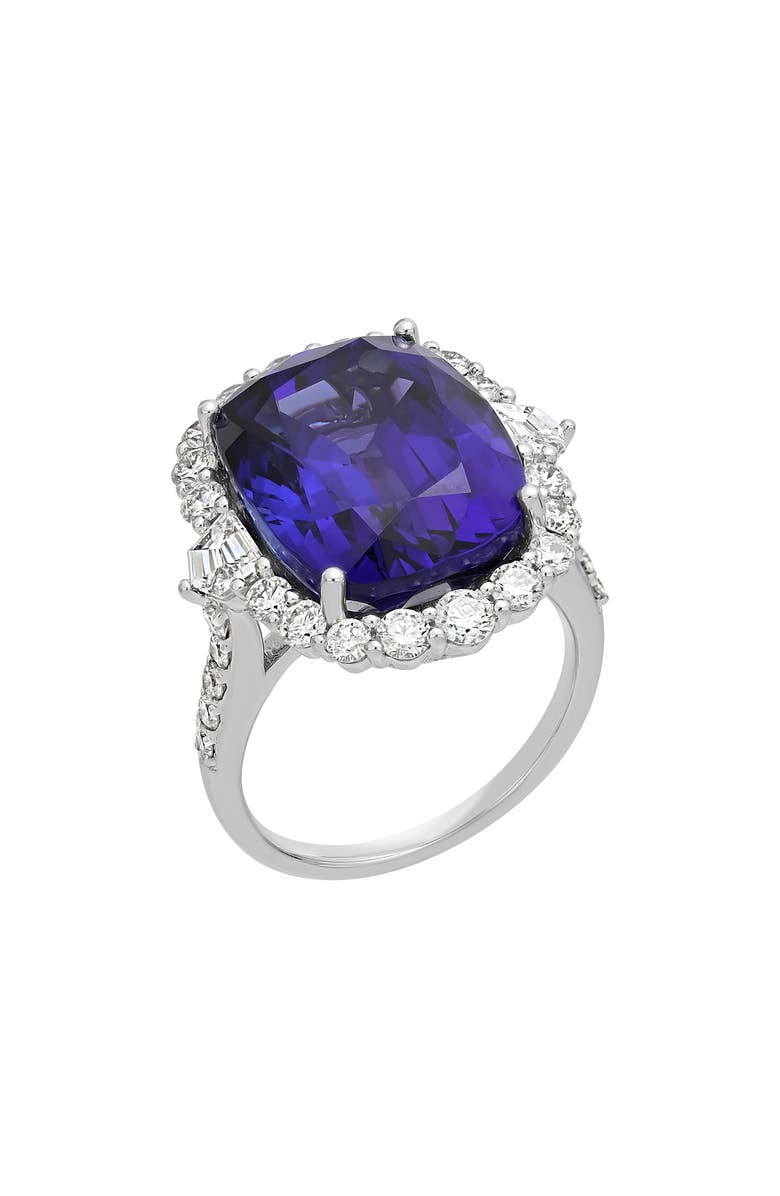 Bony Levy 18K White Gold Tanzanite & Diamond Statement Ring, Main, color, 18K White Gold/ Tanzanite
