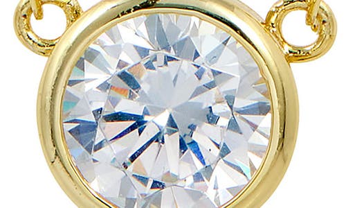 Savvy Cie Jewels Bezel Set Cz Pendant Necklace In Gold