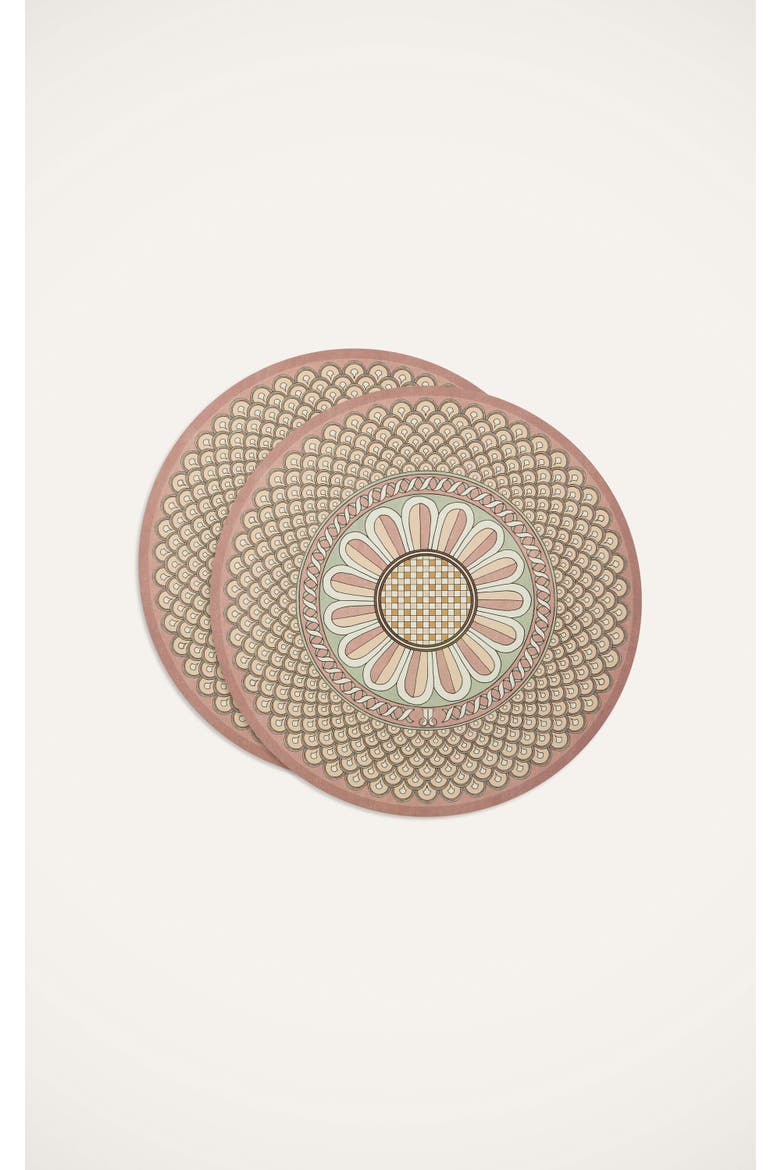 Disk Placemats Set Of 2 Napoli, Main, color, Napoli Dusty Pink