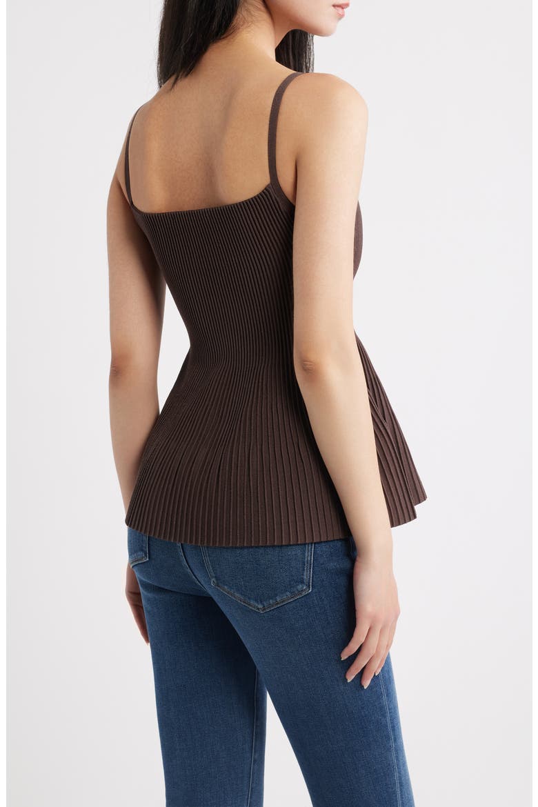 Instasculpt™ Rib Peplum Tank, Alternate, color, TRUFFLE