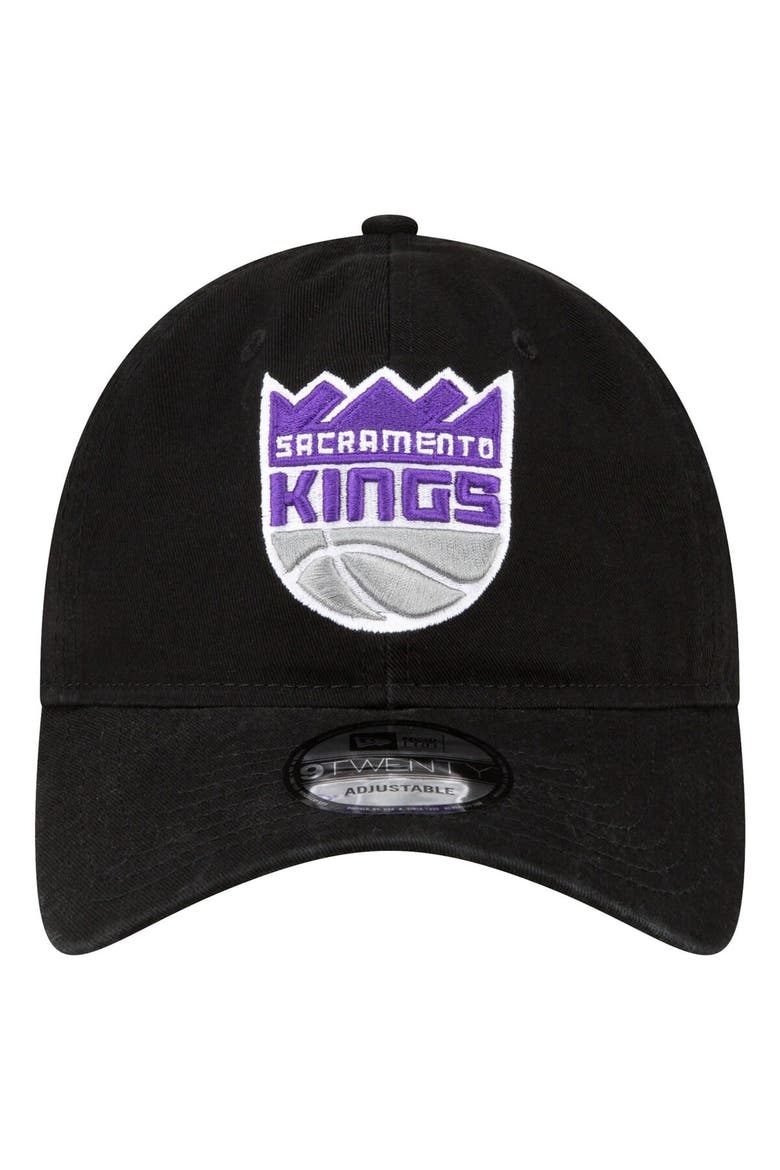 Men's New Era Black Sacramento Kings Team 2.0 9TWENTY Adjustable Hat, Alternate, color, Black