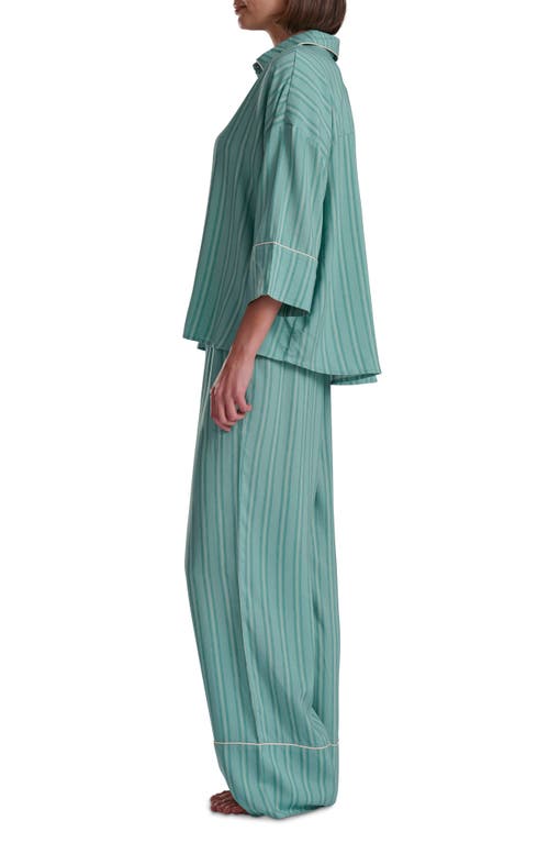 Splendid Celestial Print Pajama Pant Set In Green